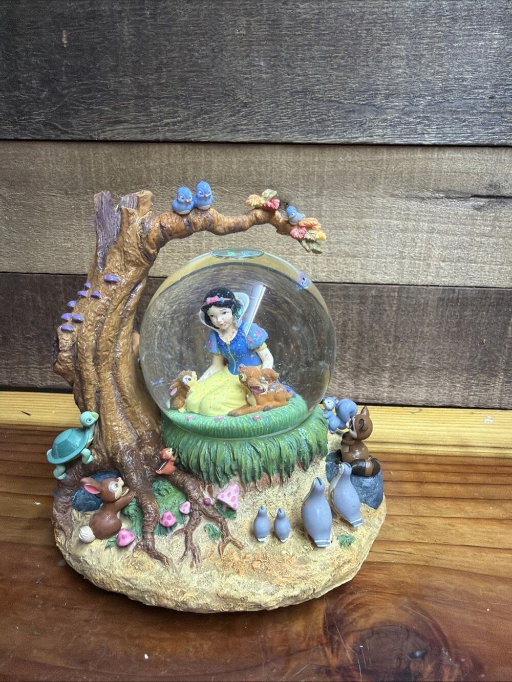 Vintage Collector Disney Store "Snow White and Friends" Snow Globe Brahm's Waltz